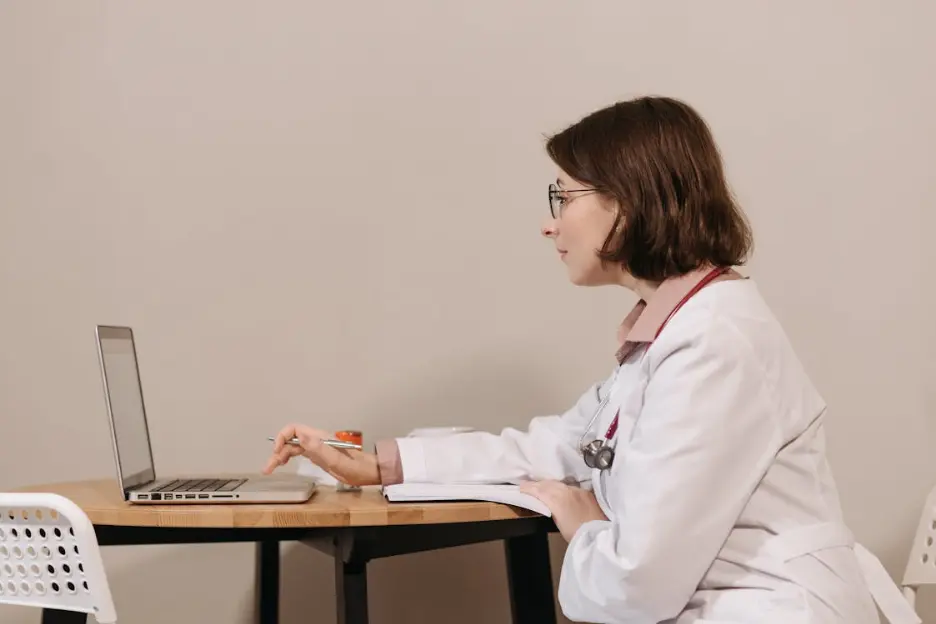 Professional consultation between a practitioner and patient in a private clinic setting